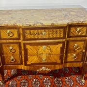 Chest of drawers Transition Style Louis XV marquetry and bronze