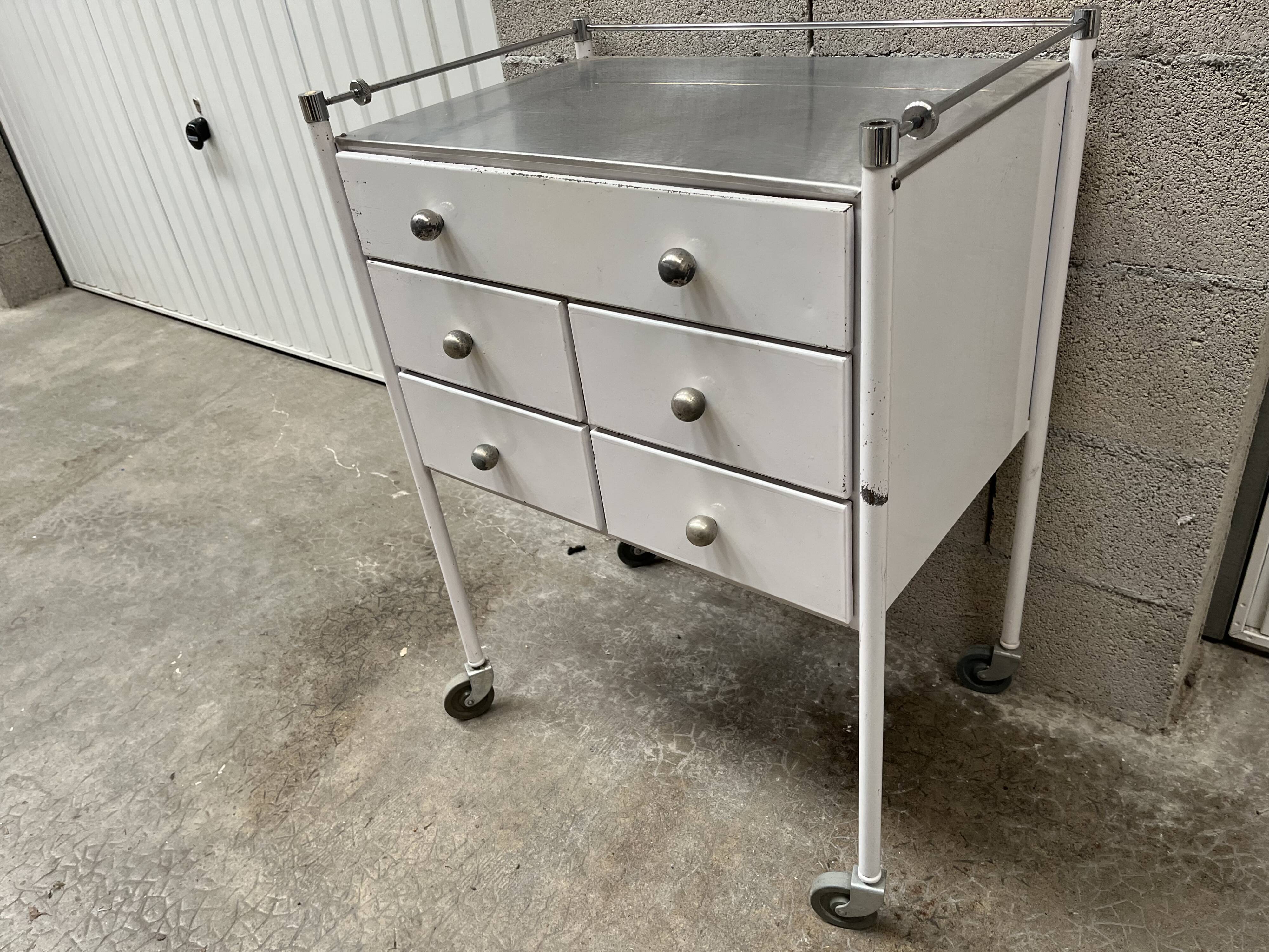Meuble métal de métier 1960