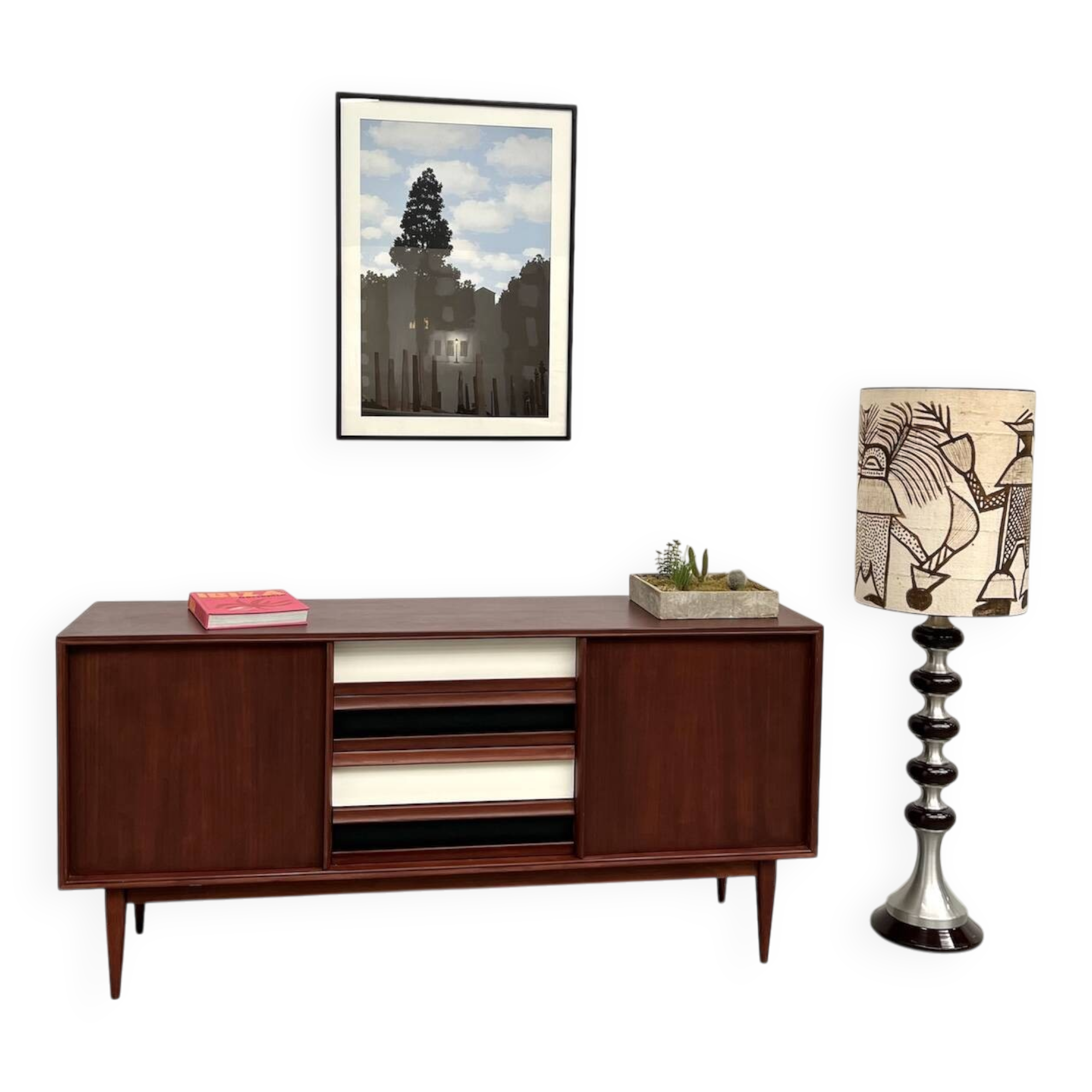 Modernist aluminum floor lamp