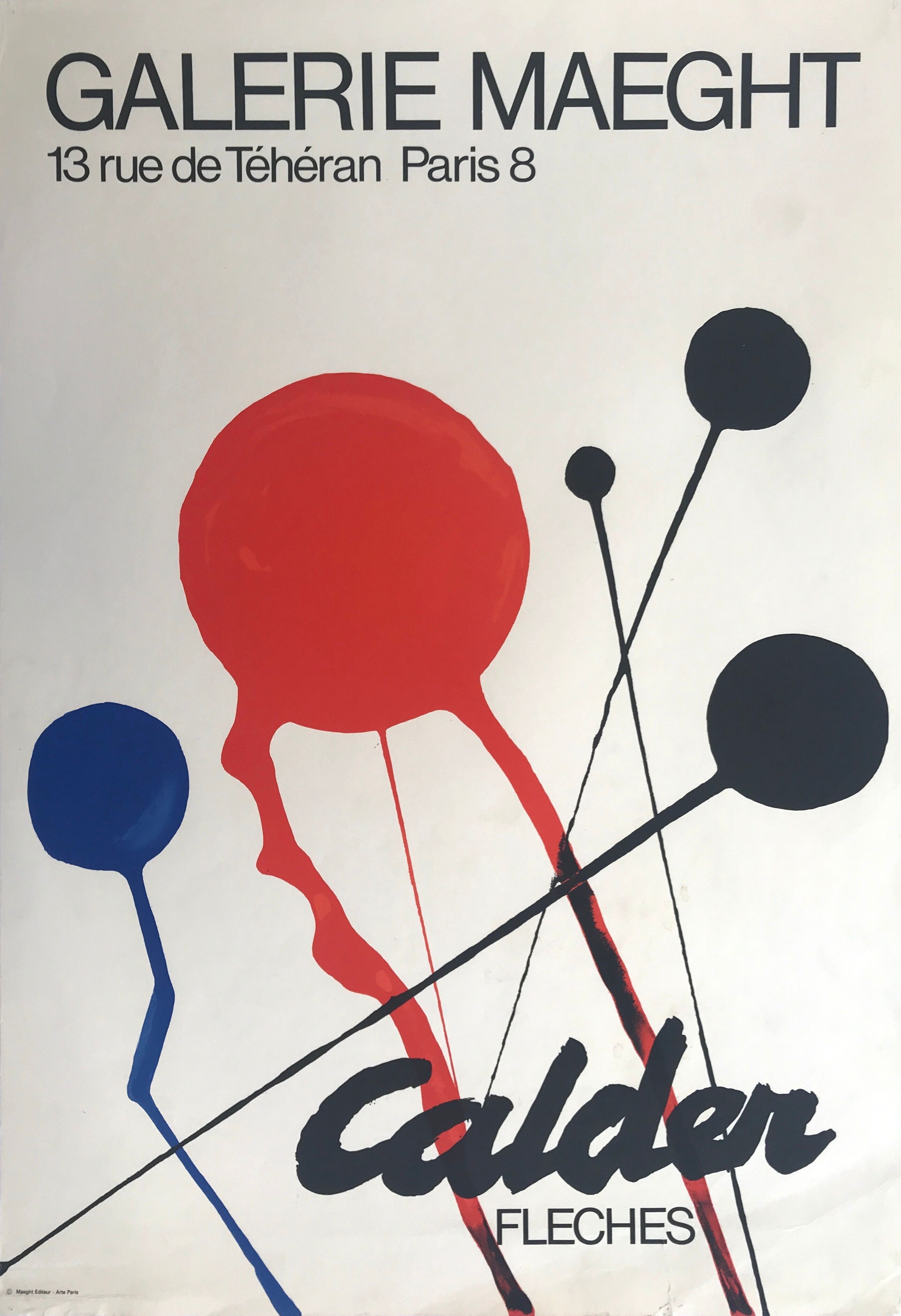 Original poster by Alexander Calder, Galerie Maeght, 1968