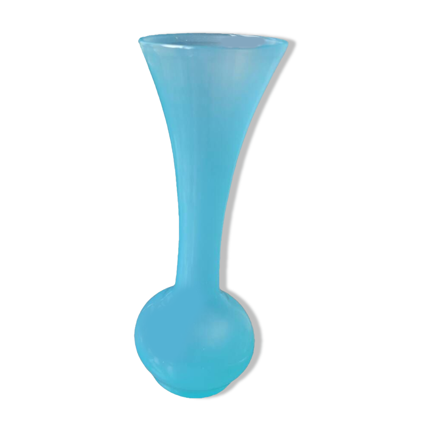 Blue opaline soliflore vase
