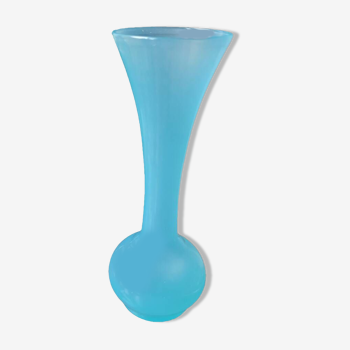 Blue opaline soliflore vase