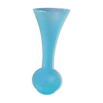 Blue opaline soliflore vase