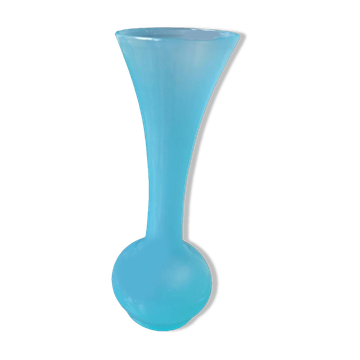 Blue opaline soliflore vase
