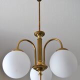 Vintage chandelier of the 60s in brass