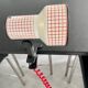 Vintage clip spotlight 1970 white red squared