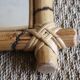 Miroir croix en bambou vintage