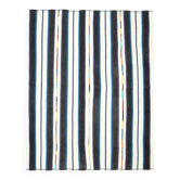 Tapis de zone vintage turc Oushak fait main en laine et coton beige des années 1970 178x222