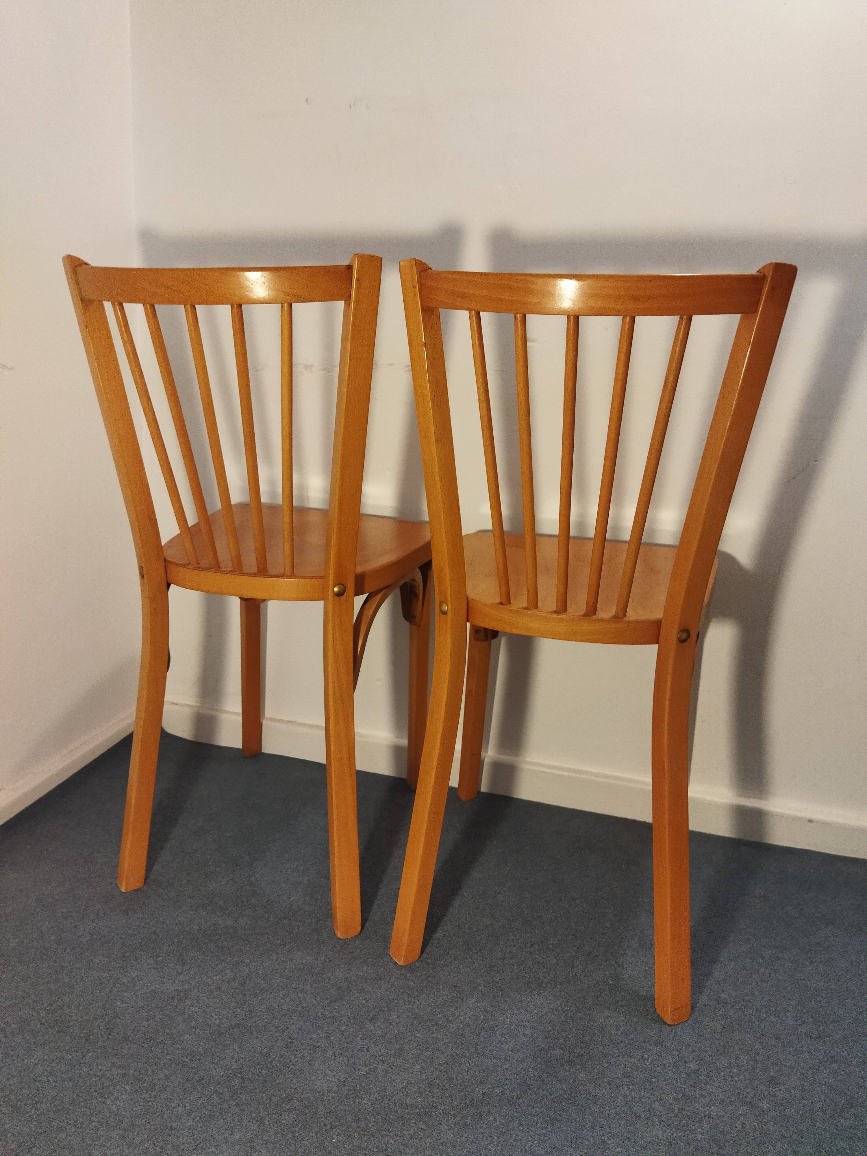 Pair of Baumann bistro chairs