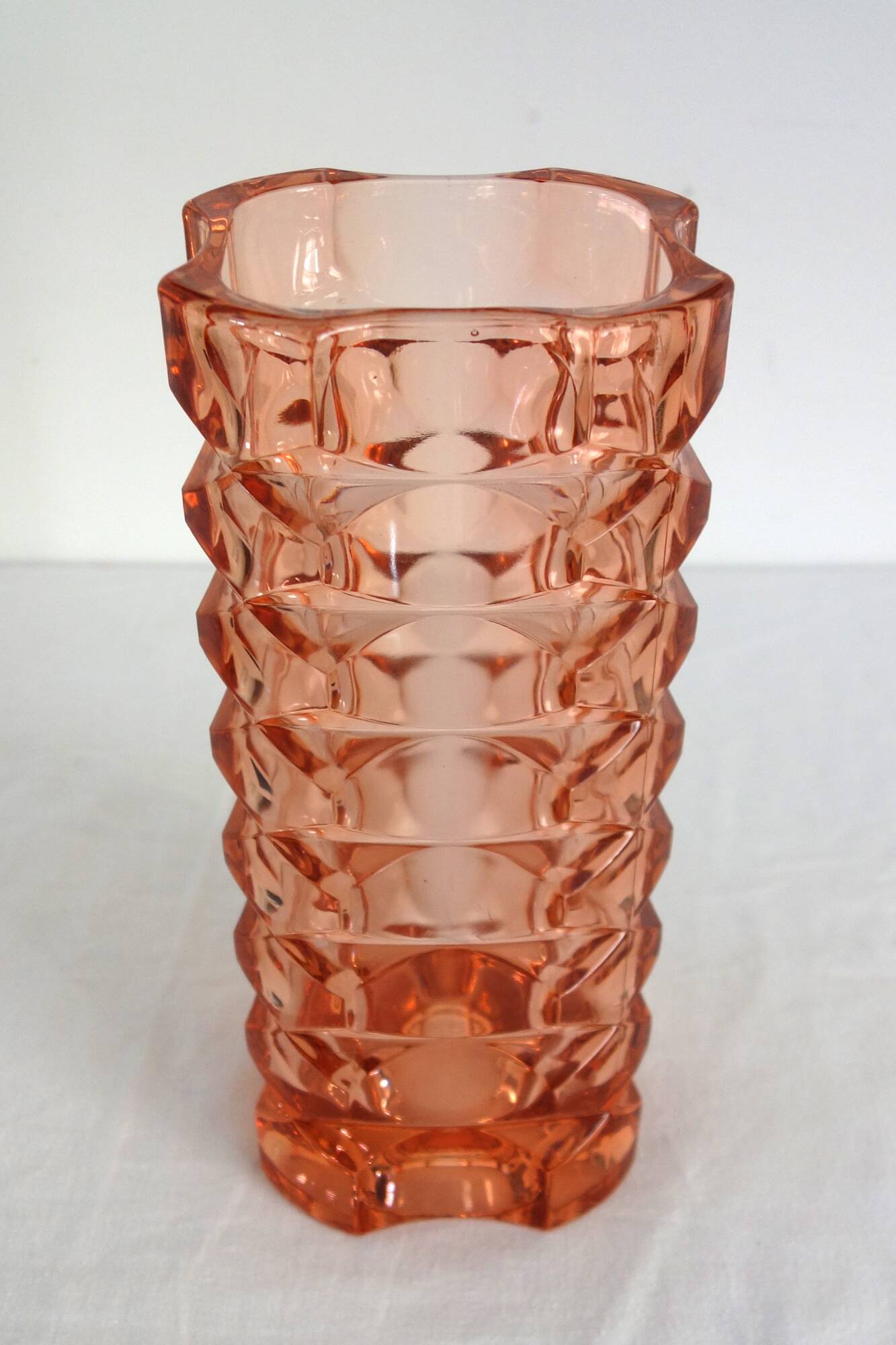 Vase en verre Rosaline, Luminarc, années 1970