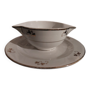 Saucière demi porcelaine Saint Amand