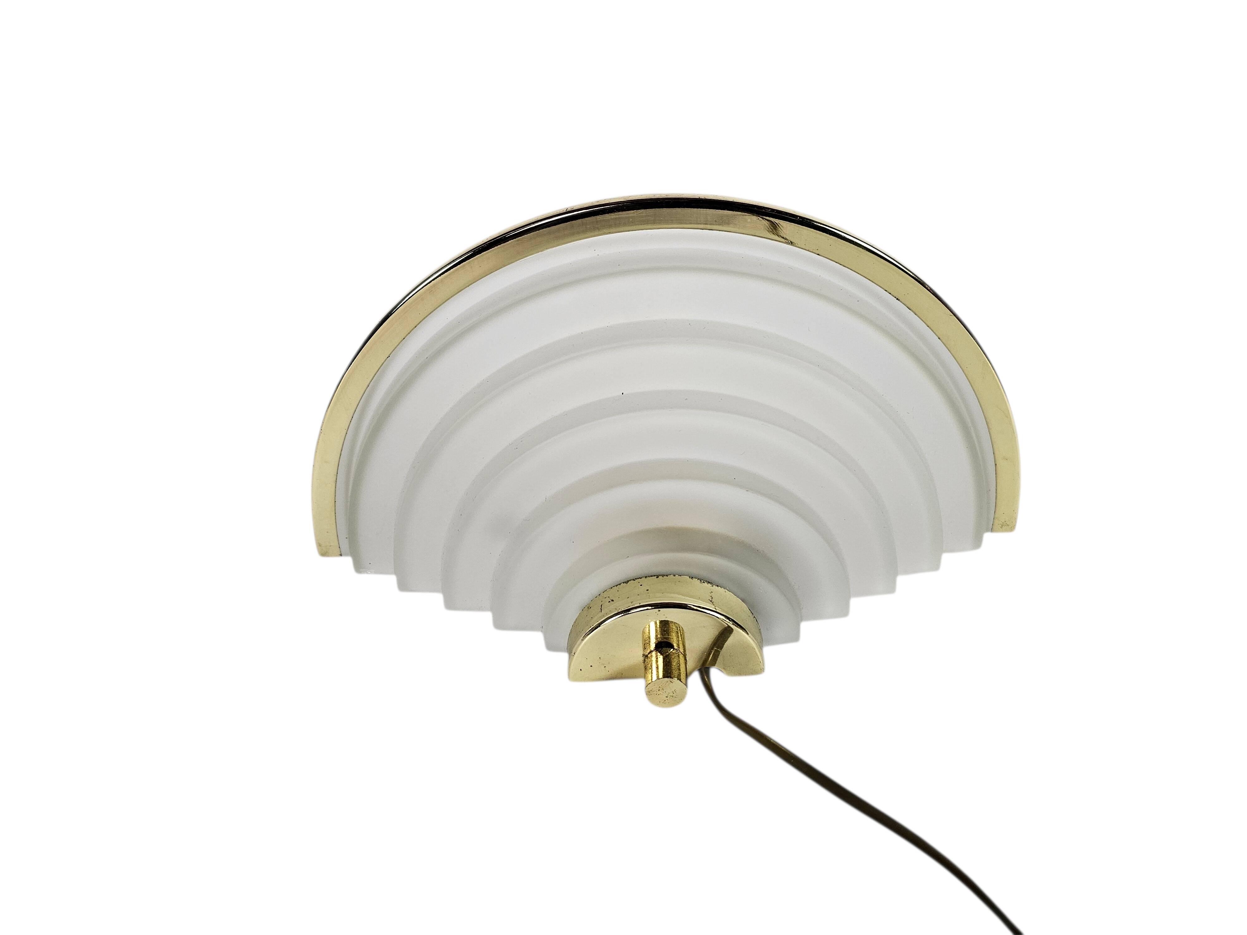 Happy Light - Vintage wall lamp - Hollywood Regency style - pressed glass -