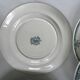 Lot 6 blue and green ironstone plates, antique French earthenware.