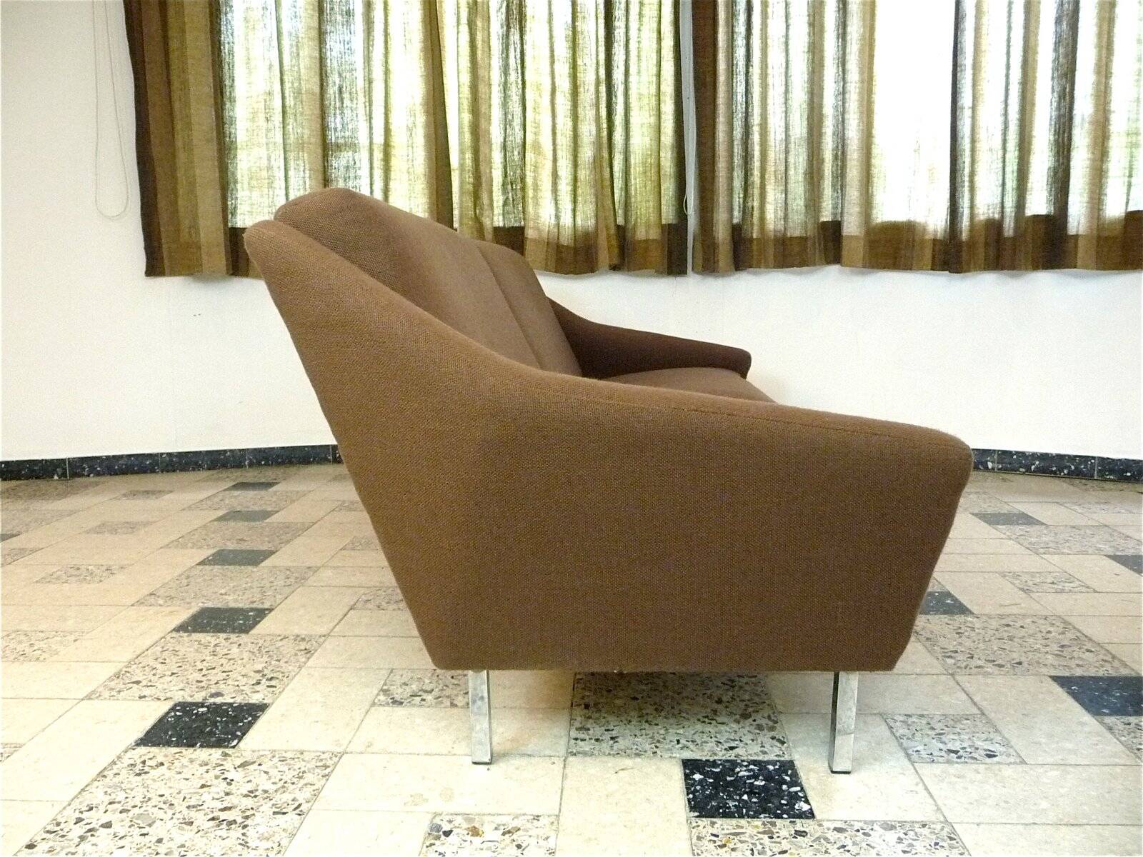 Modernist 4-seater sofa by Eddie Harlis for Hans Kaufeld, West-Germany 1958