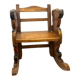 Wooden rocking chair - teddy bear