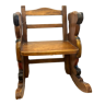 Wooden rocking chair - teddy bear