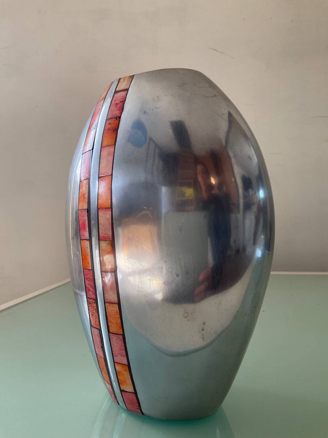 Aluminum vase from the 70s