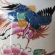 Large Chinese baluster vase. Exotic floral/dragon/bird designs. High 42 cm