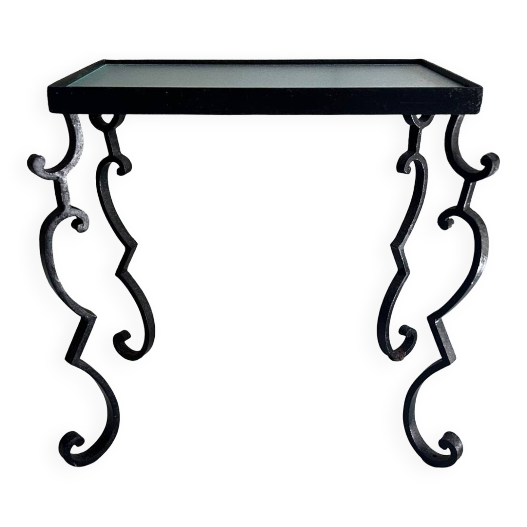 Wrought iron side table
