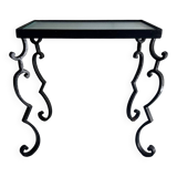 Wrought iron side table