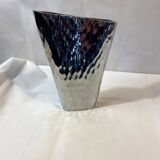 Hammered cast aluminum vase
