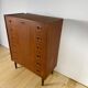 Danish 1960s teak chest of drawers with metal insert
