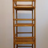 Rattan and bamboo shelf