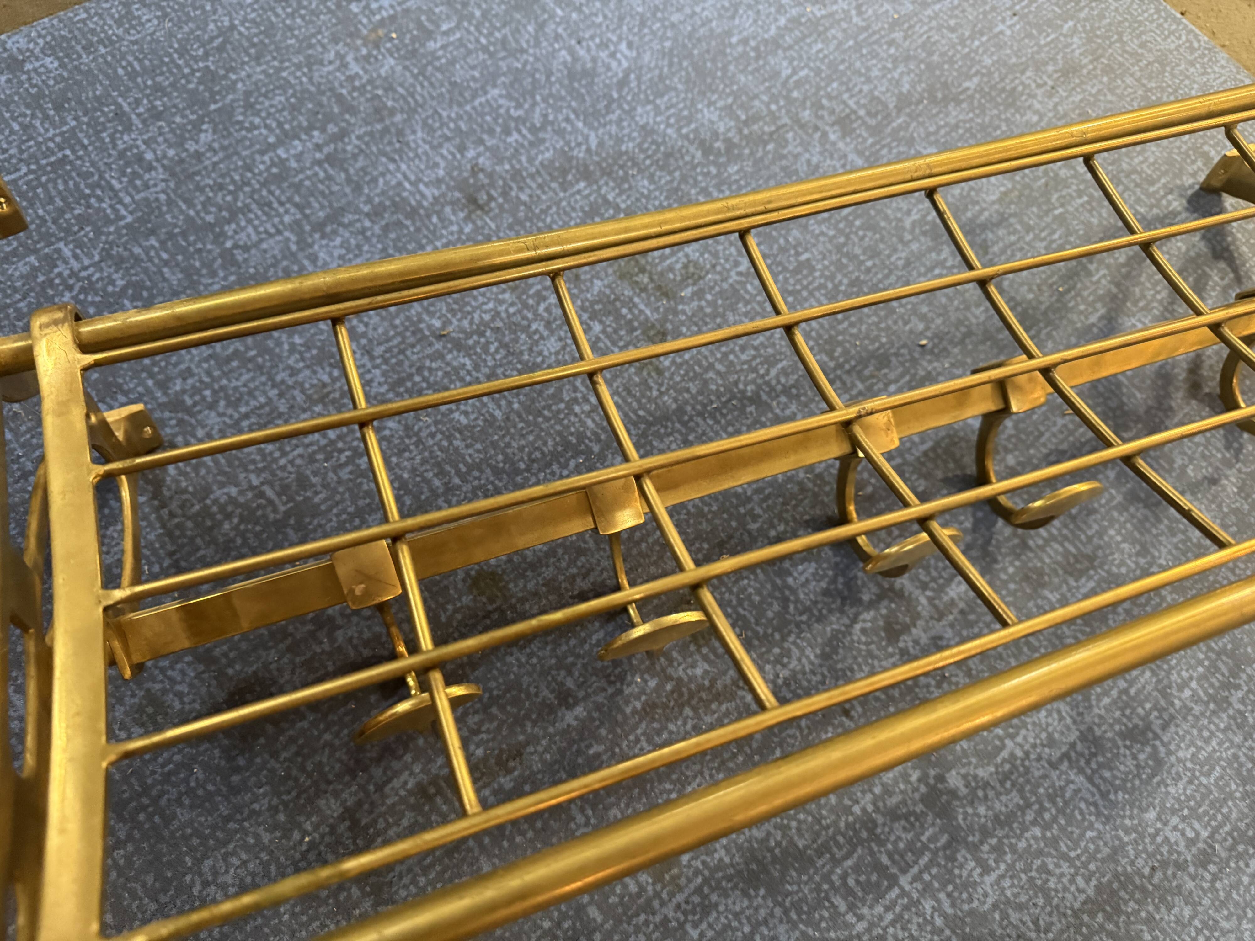 Brass train shelf