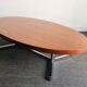 Table design low, oval shape, vintage.