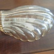 Paire d’appliques murales coquillage – verre italien strié – 1970