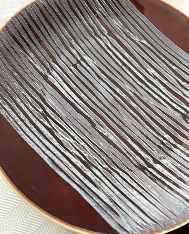 5 bread plates 16 cm vintage chrome yellow