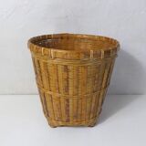 cache pot en rotin et bambou