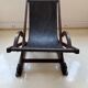 Vintage leather sling chair, 1980s