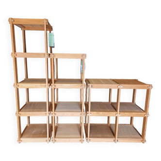 Modular fir staircase bookcase - Maison Regain