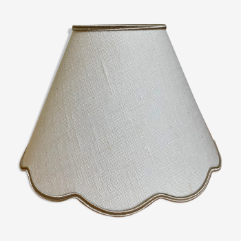 Lampshade in old white linen