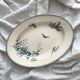 Plat ovale terre de fer fleurs oiseaux "Malaga" Petrus Regout