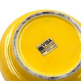 Space age yellow ceramic ashtray, Viba Italy 1970s