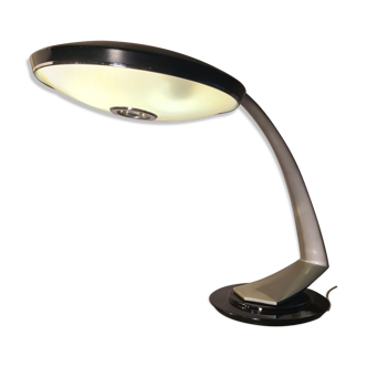 Lampe Fase de bureau boomerang noir et gris