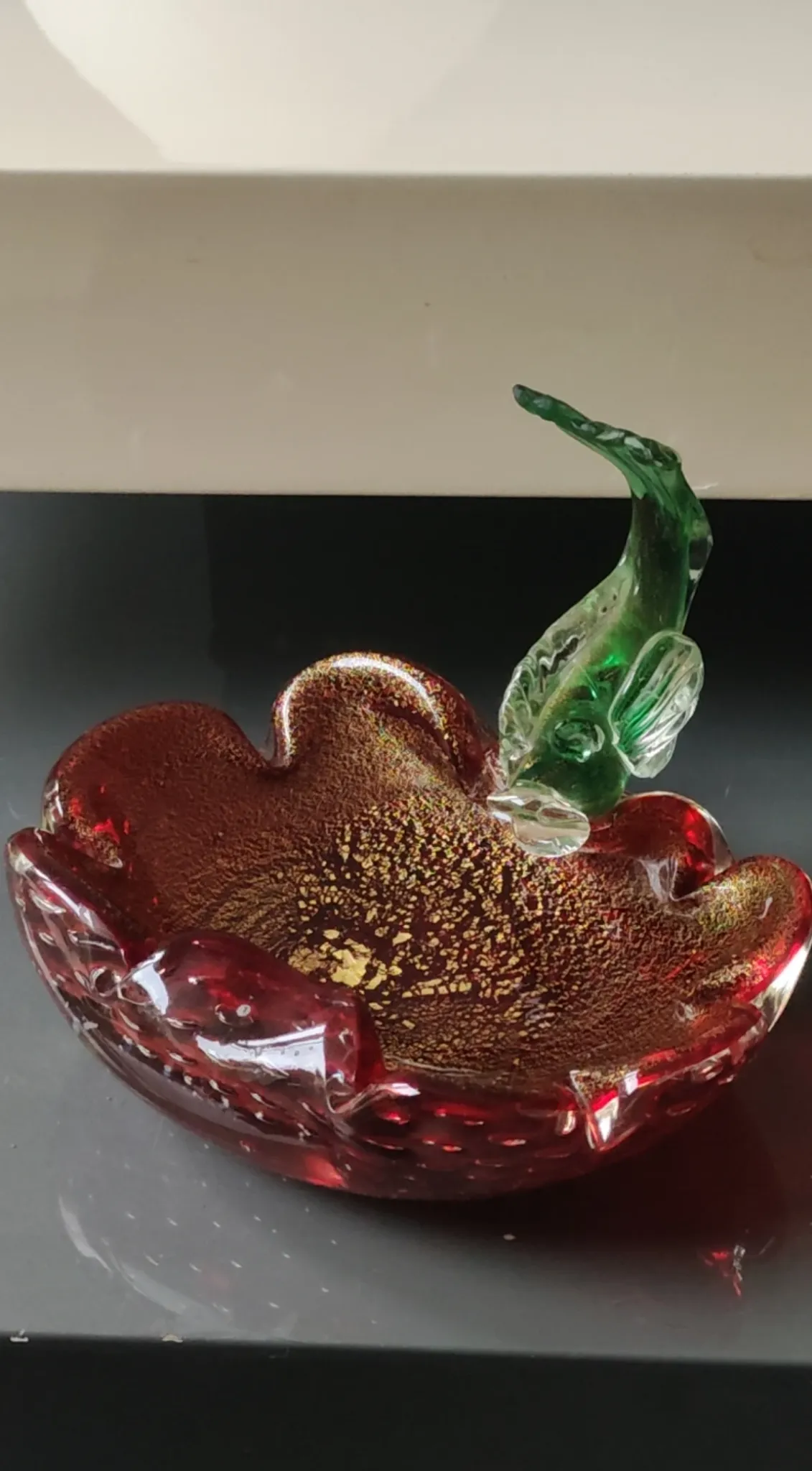 Large Ashtray/Tray Murano, Toso. Fish figurine.