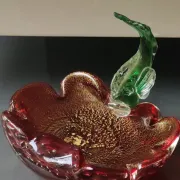 Large Ashtray/Tray Murano, Toso. Fish figurine.