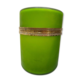 Opaline glass covered pot