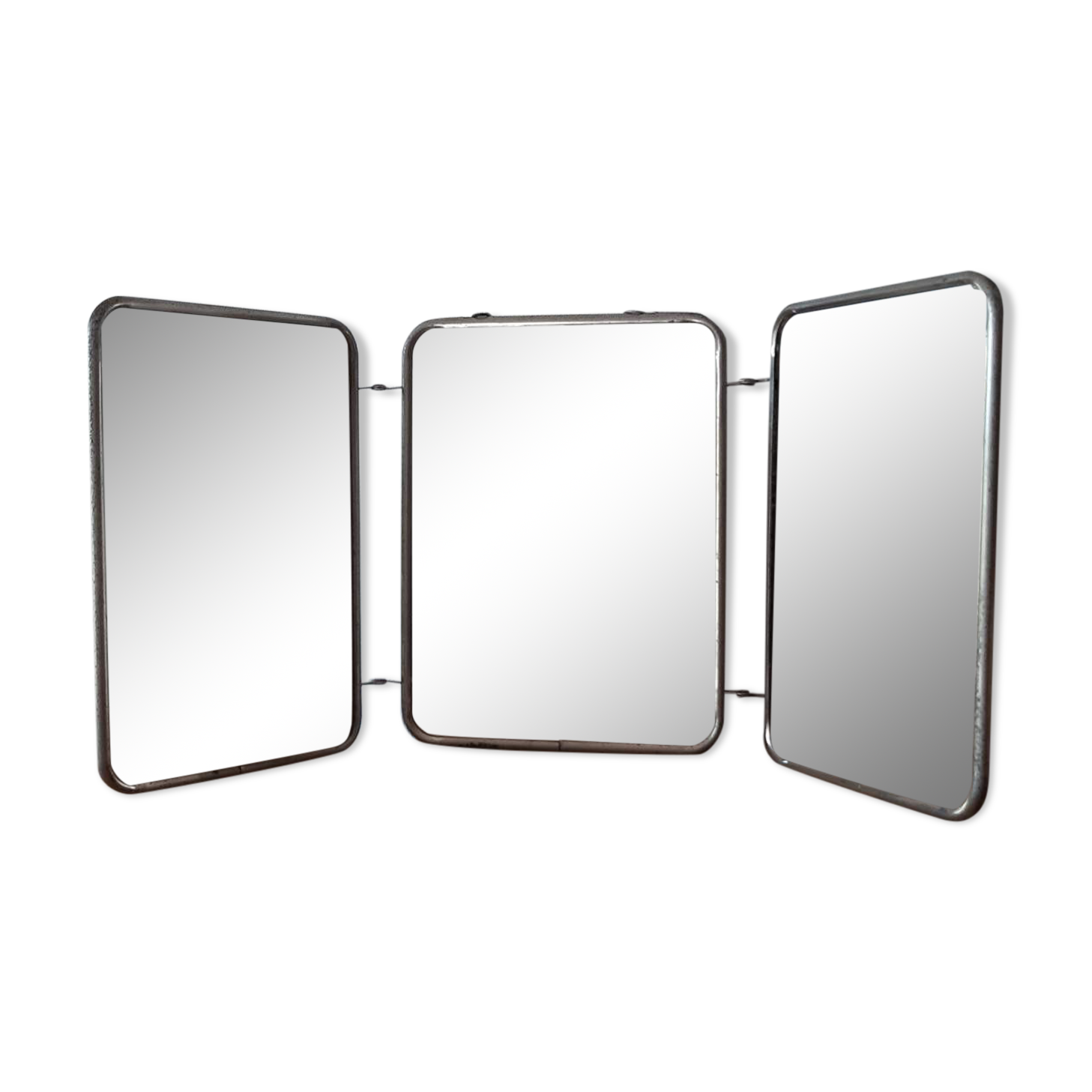 Miroir de barbier triptyque