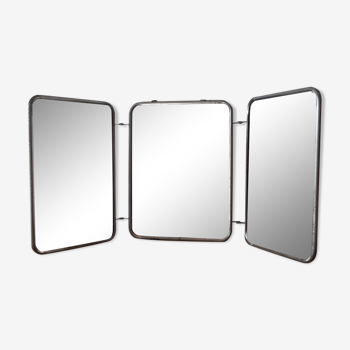 Triptych barber mirror