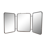 Triptych barber mirror