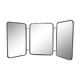 Miroir de barbier triptyque