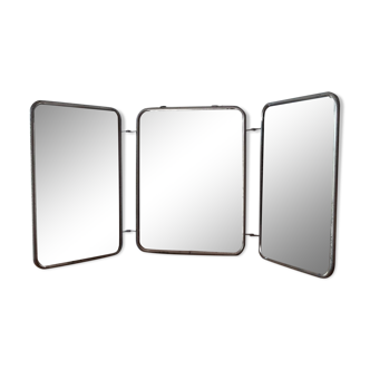 Triptych barber mirror