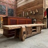 Huge workbench at the beginning of the 20th century transformed into a TV unit