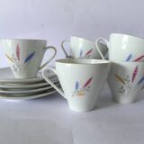 6 German porcelain coffee cups