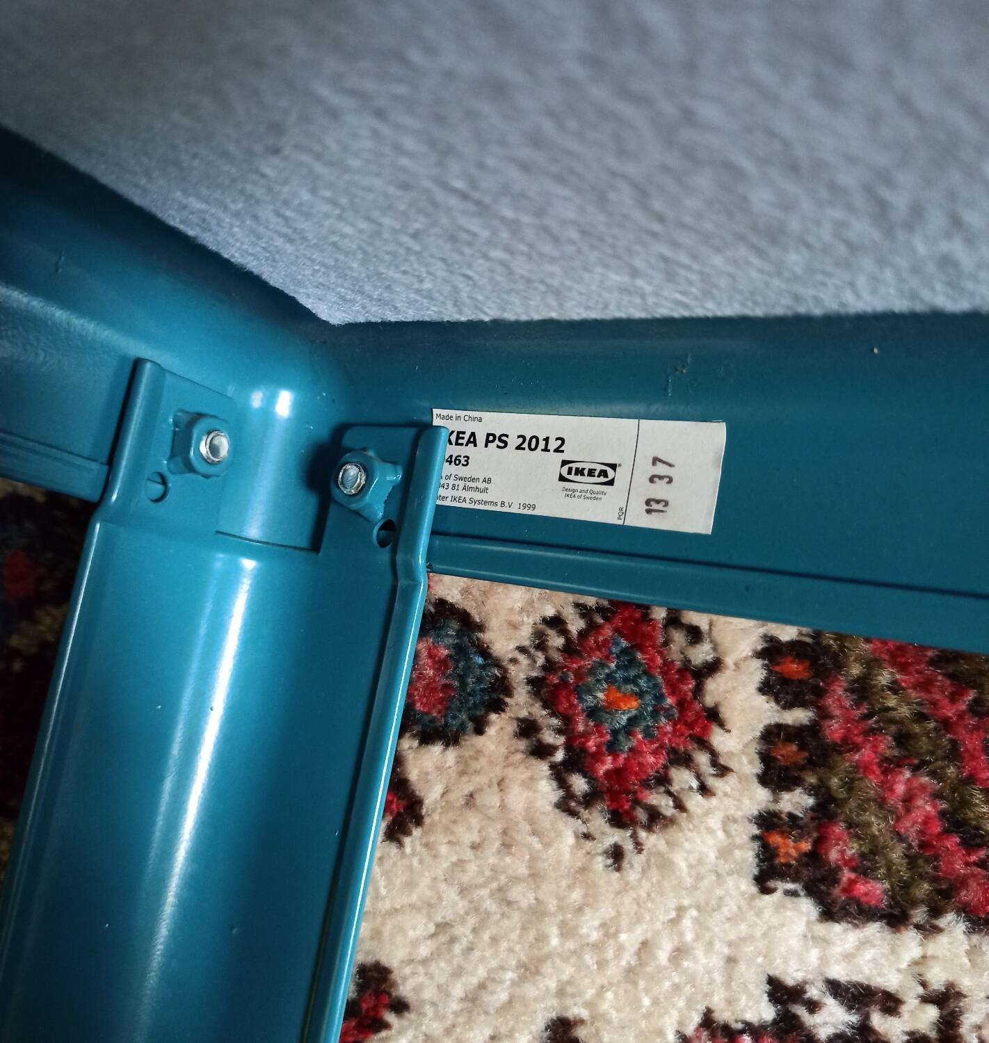 Blue metal coffee table Ikea PS 2012