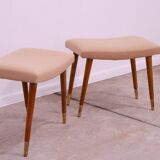 Paire de tabourets de style scandinave par Vyčítal et Sedláček, Tchécoslovaquie, années 1960